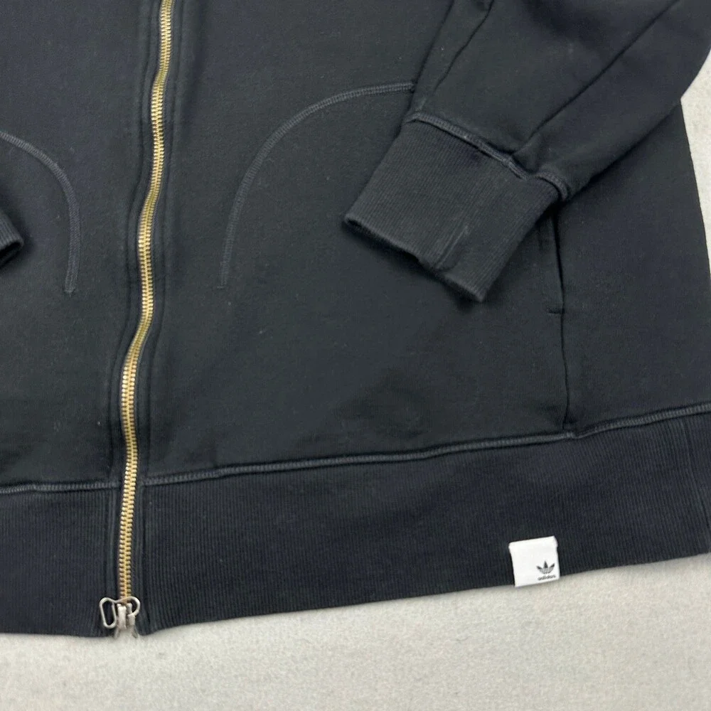Adidas Track Jacket Men 2XL Black Full Zip Training Pocket Blade Collar XXL